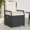 Chaises inclinables de jardin lot de 2 noir résine tressée 