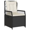 Chaises inclinables de jardin lot de 2 noir résine tressée 