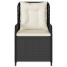 Chaises inclinables de jardin lot de 2 noir résine tressée 