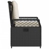 Chaises inclinables de jardin lot de 2 noir résine tressée 