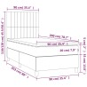 Sommier à lattes de lit avec matelas Crème 90x200 cm Tissu 