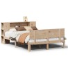 Lit bibliothèque sans matelas 140x190 cm bois de pin massif 