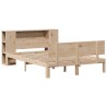 Lit bibliothèque sans matelas 140x190 cm bois de pin massif 