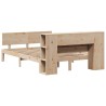 Lit bibliothèque sans matelas 140x190 cm bois de pin massif 