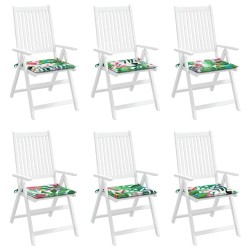 Coussins de chaise de jardin lot de 6 multicolore 40x40x3 cm 
