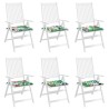 Coussins de chaise de jardin lot de 6 multicolore 40x40x3 cm 