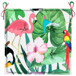 Coussins de chaise de jardin lot de 6 multicolore 40x40x3 cm 