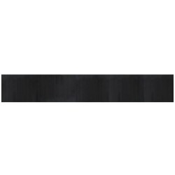 Tapis rectangulaire noir 80x500 cm bambou 