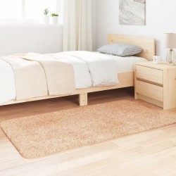 Tapis Shaggy à poils longs NAVARRA beige 80x150 cm polyester 