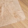 Tapis Shaggy à poils longs NAVARRA beige 80x150 cm polyester 