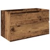 Meuble lavabo avec bassin et robinet intégrés vieux bois 