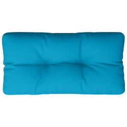 Coussin de palette bleu clair 70x40x12 cm tissu 