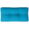 Coussin de palette bleu clair 70x40x12 cm tissu 