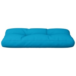 Coussin de palette bleu clair 70x40x12 cm tissu 