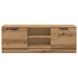 Meuble TV chêne artisanal 102x35x36,5 cm bois d'ingénierie 