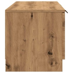 Meuble TV chêne artisanal 102x35x36,5 cm bois d'ingénierie 