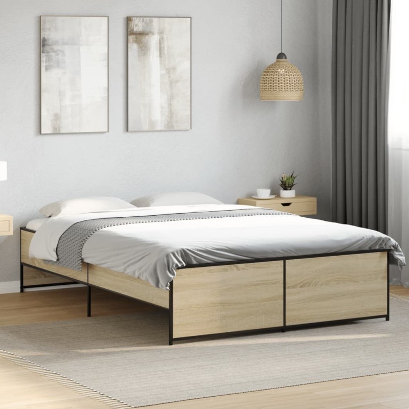 Cadre de lit sans matelas chêne sonoma 120x190 cm Cadre de lit sans matelas chêne sonoma 120x190 cm