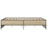 Cadre de lit sans matelas chêne sonoma 120x190 cm 