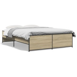 Cadre de lit sans matelas chêne sonoma 120x200 cm 