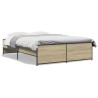 Cadre de lit sans matelas chêne sonoma 120x200 cm 