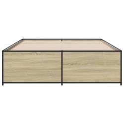 Cadre de lit sans matelas chêne sonoma 120x200 cm 