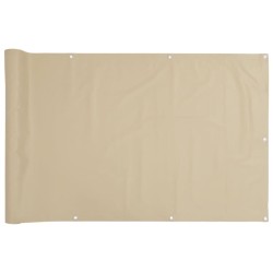 Écran de balcon en tissu Oxford 90x400 cm Beige 