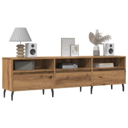Meuble TV chêne artisanal 150x30x44,5 cm bois d'ingénierie 