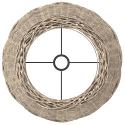 Abat-jour marron Ø45x28 cm osier 