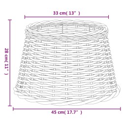 Abat-jour marron Ø45x28 cm osier 