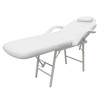  Fauteuil de massage pour traitement facial Simili-cuir Blanc  alsavelo 