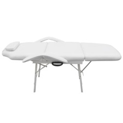  Fauteuil de massage pour traitement facial Simili-cuir Blanc  alsavelo 