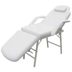 Fauteuil de massage pour traitement facial Simili-cuir Blanc  alsavelo 