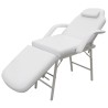  Fauteuil de massage pour traitement facial Simili-cuir Blanc  alsavelo 