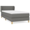 Sommier à lattes de lit et matelas Gris foncé 90x190 cm Tissu 