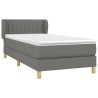 Sommier à lattes de lit et matelas Gris foncé 90x190 cm Tissu 