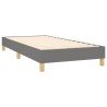 Sommier à lattes de lit et matelas Gris foncé 90x190 cm Tissu 