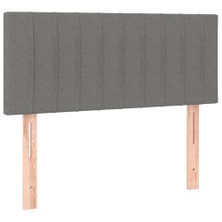 Sommier à lattes de lit et matelas Gris foncé 90x190 cm Tissu 