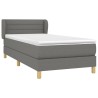 Sommier à lattes de lit et matelas Gris foncé 90x190 cm Tissu 