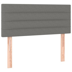 Sommier à lattes de lit et matelas Gris foncé 90x190 cm Tissu 