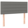 Sommier à lattes de lit et matelas Gris foncé 90x190 cm Tissu 
