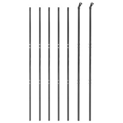 Clôture en treillis métallique anthracite 2x10 m 