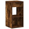 Table de chevet avec tiroir chêne fumé 35x34x66,5 cm 