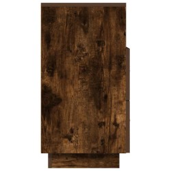 Table de chevet avec 2 tiroirs chêne fumé 36x36x68 cm 