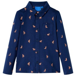Chemise pour enfants bleu marine 140 