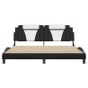 Cadre de lit sans matelas noir et blanc 180x200 cm similicuir 