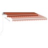 Auvent manuel rétractable sur pied 300x250 cm Orange et marron 