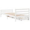 Cadre de lit sans matelas blanc 100x200 cm bois de pin massif 