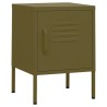 Tables de chevet 2 pcs Vert olive 35x35x51 cm Acier 