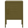 Tables de chevet 2 pcs Vert olive 35x35x51 cm Acier 