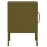 Tables de chevet 2 pcs Vert olive 35x35x51 cm Acier 